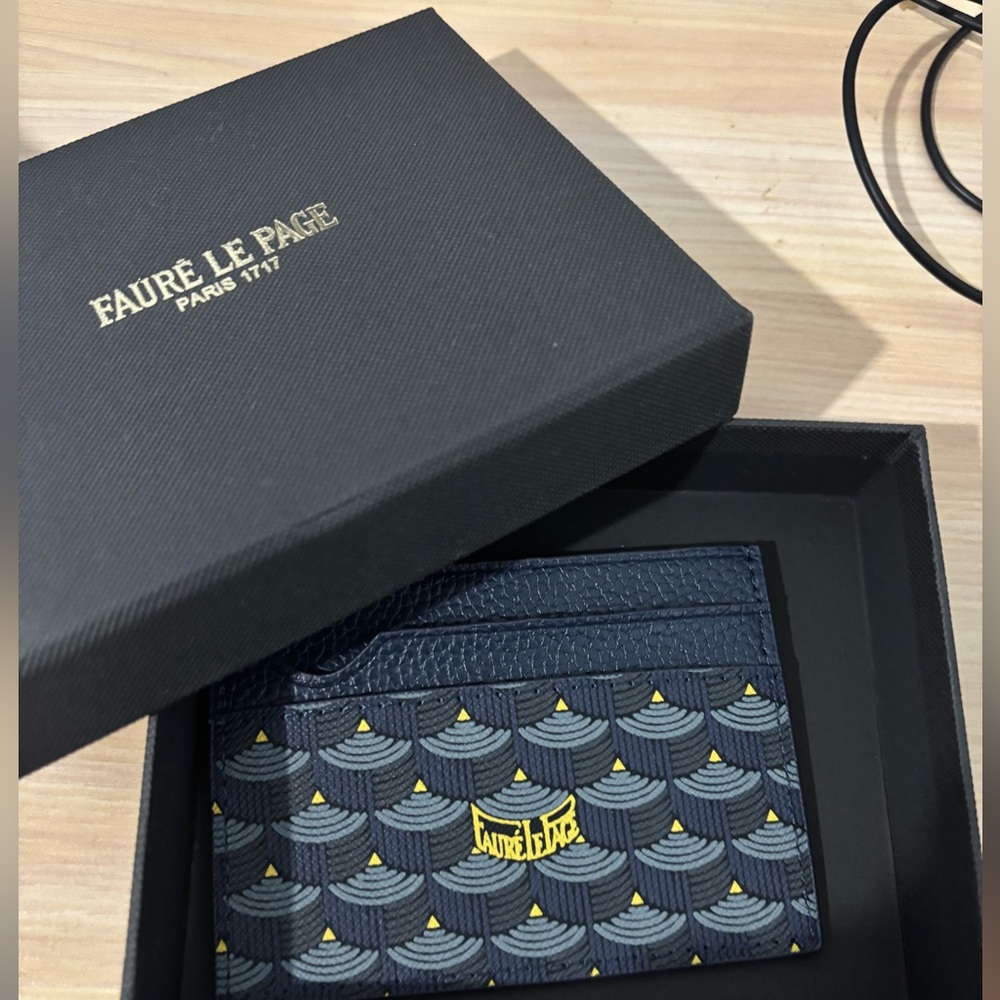 Faure Le Page Blue and Yellow Card Holder